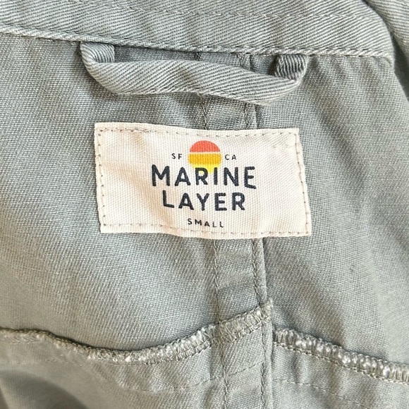 Marine Layer Kelly Belted Trench Coat Faded Sage/Olive Green Size Small - Picture 11 of 16